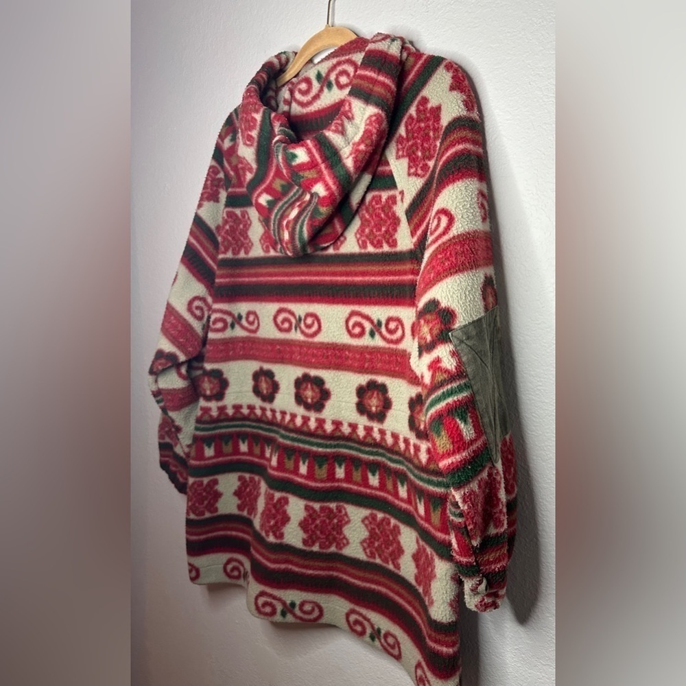 Vintage Mulberry Street Full Zip Aztec Print Fleece Jacket Women’s Large - Picture 14 of 15